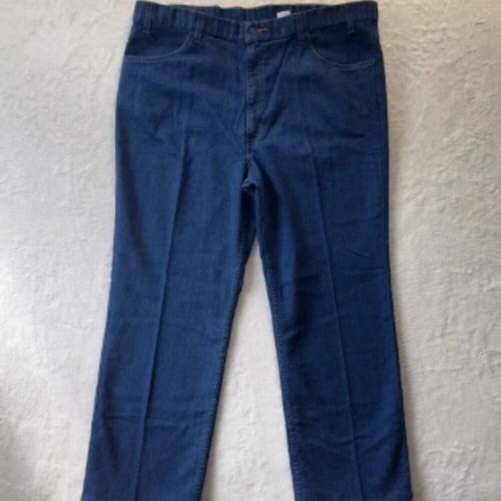 Vintage Levis Action Jeans Men Sz 44 x30 Dark Wash Denim Brown Tab NWT Deadstock